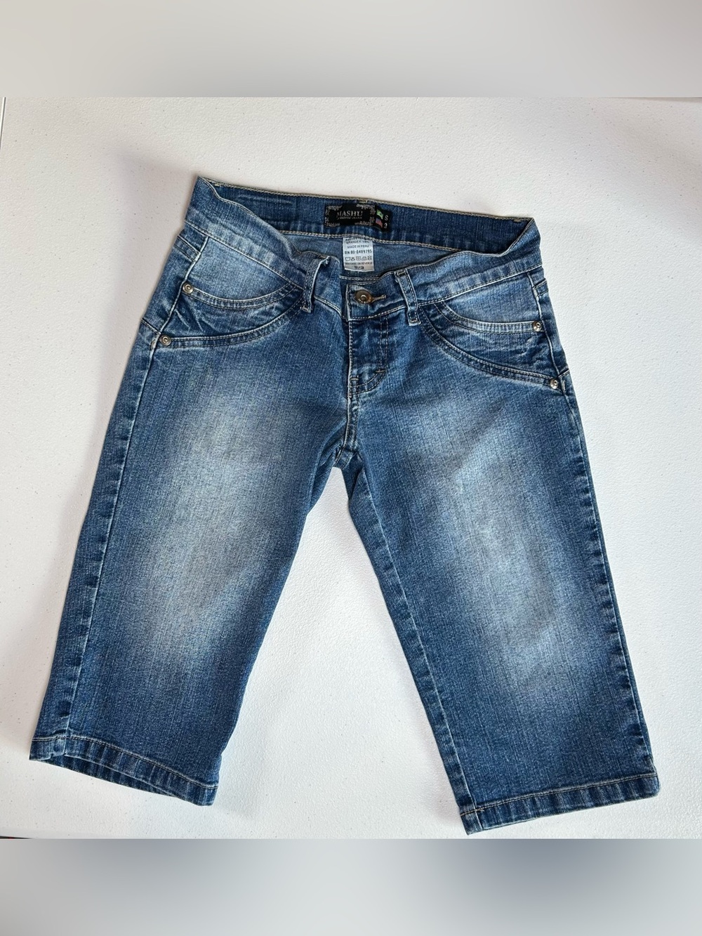 Mashu Vintage Y2K Embroidered Denim Jorts Bermuda Shorts Medium Wash Size S/3